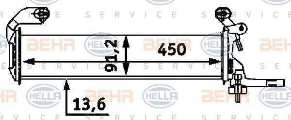 Радіатор, охолодження двигуна BEHR HELLA SERVICE 8MK 376 712-661