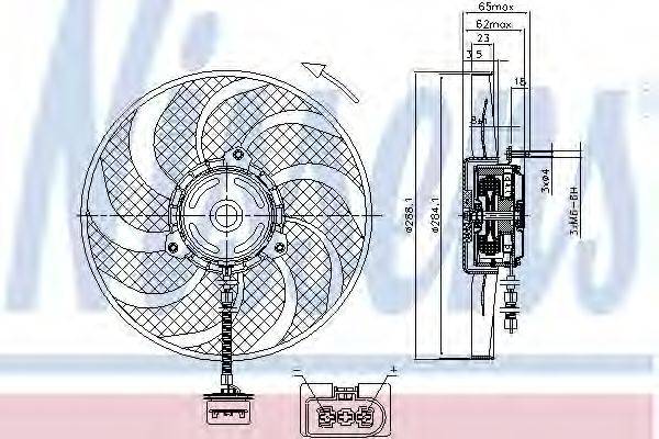 Вентилятор, охолодження двигуна 85541 NISSENS