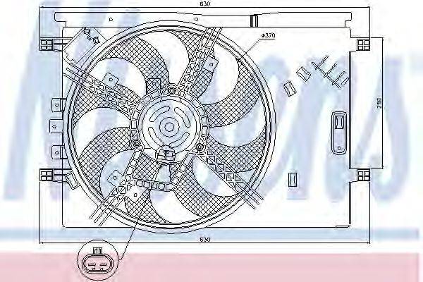 Вентилятор, охолодження двигуна 85564 NISSENS