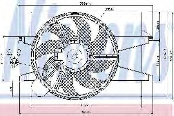 Вентилятор, охолодження двигуна 85583 NISSENS