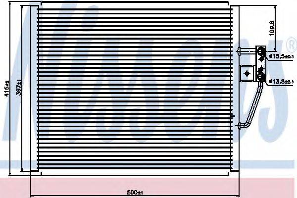 Конденсатор, кондиціонер 94529 NISSENS