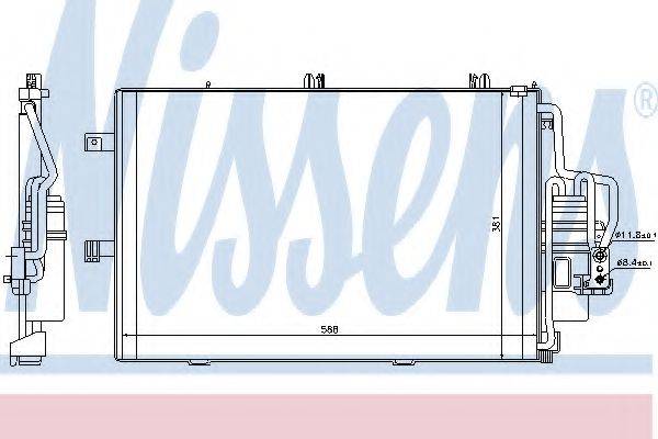 Конденсатор, кондиціонер 94546 NISSENS