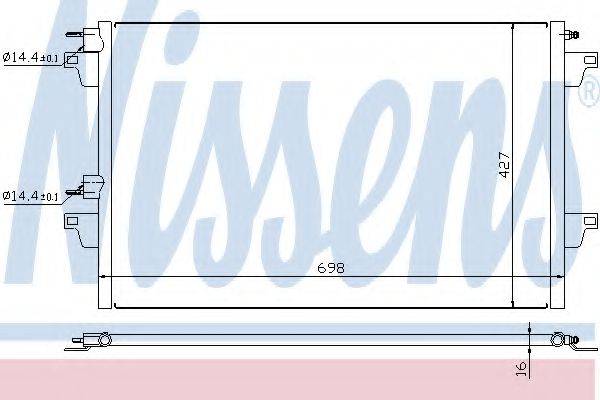 Конденсатор, кондиціонер 94627 NISSENS