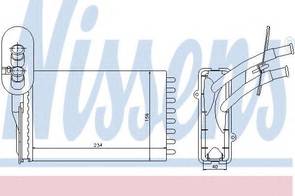 Теплообмінник, опалення салону 73961 NISSENS
