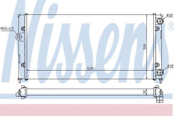 Радіатор, охолодження двигуна 651931 NISSENS