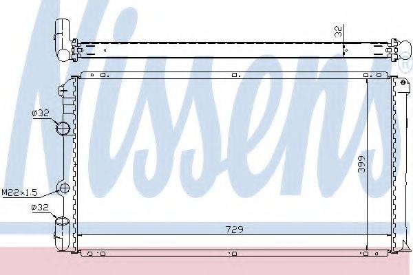Радіатор, охолодження двигуна 63936A NISSENS