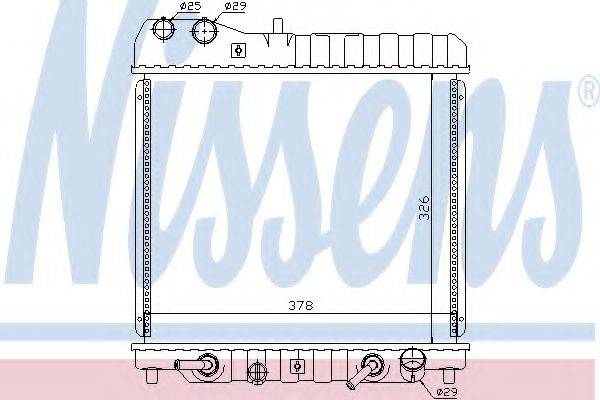 Радіатор, охолодження двигуна 68111 NISSENS