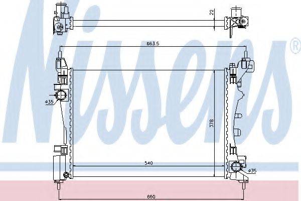 Радіатор, охолодження двигуна 61917 NISSENS