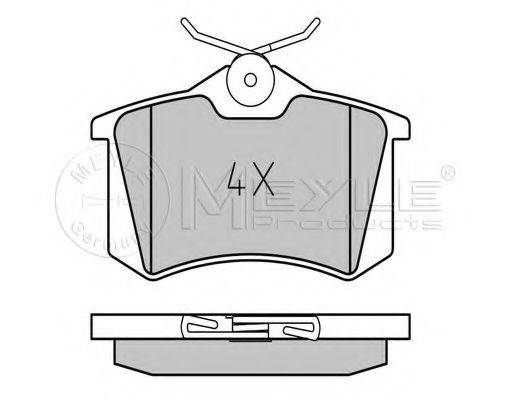 Комплект гальмівних колодок, дискове гальмо 025 209 6115 MEYLE