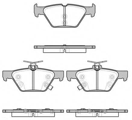 Комплект гальмівних колодок, дискове гальмо 21638.02 ROADHOUSE