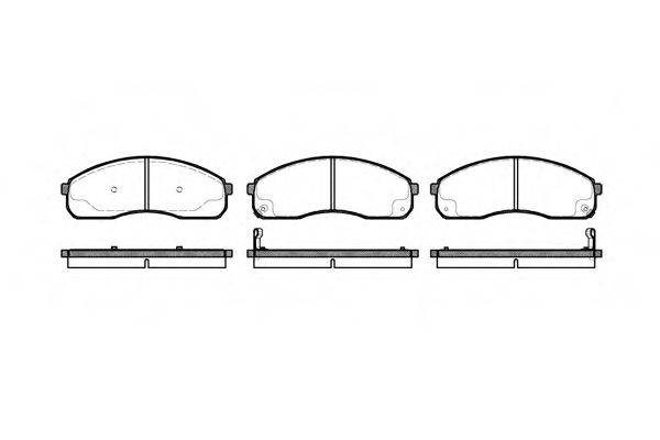 Комплект гальмівних колодок, дискове гальмо 2821.12 ROADHOUSE