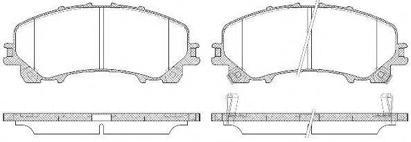 Комплект гальмівних колодок, дискове гальмо 21407.12 ROADHOUSE