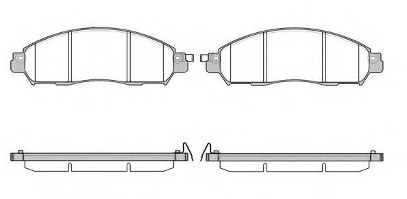 Комплект гальмівних колодок, дискове гальмо 21612.04 ROADHOUSE
