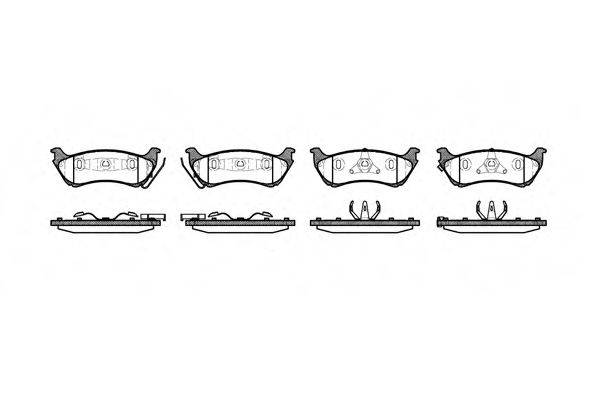 Комплект гальмівних колодок, дискове гальмо 0698.01 REMSA