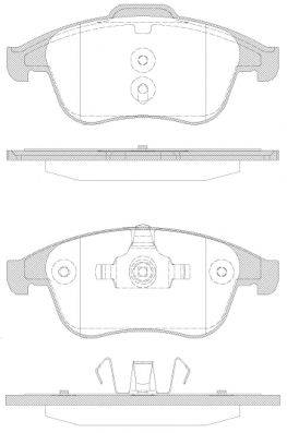 Комплект гальмівних колодок, дискове гальмо 1350.30 REMSA