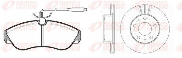 Комплект гальм, дисковий гальмівний механізм 8487.00 REMSA