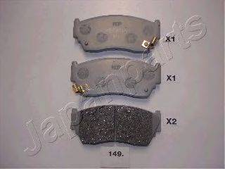 Комплект гальмівних колодок, дискове гальмо PA-149AF JAPANPARTS