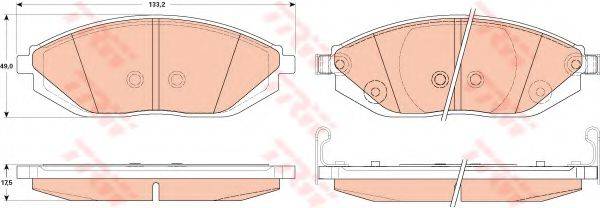 Комплект гальмівних колодок, дискове гальмо GDB4606 TRW