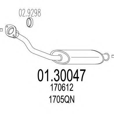 Передглушувач вихлопних газів 01.30047 MTS