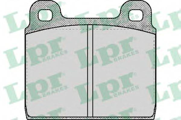 Комплект гальмівних колодок, дискове гальмо 05P026 LPR