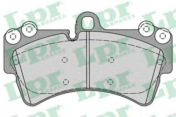 Комплект гальмівних колодок, дискове гальмо 05P1257 LPR