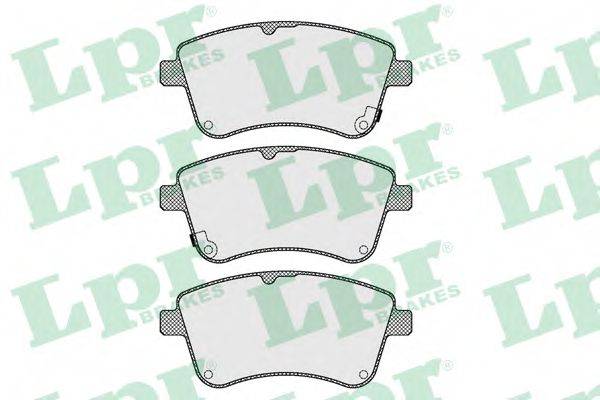 Комплект гальмівних колодок, дискове гальмо 05P1623 LPR