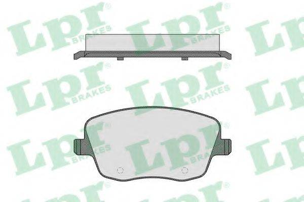 Комплект гальмівних колодок, дискове гальмо 05P817 LPR