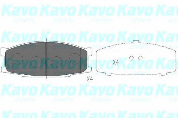Комплект гальмівних колодок, дискове гальмо KBP-5527 KAVO PARTS