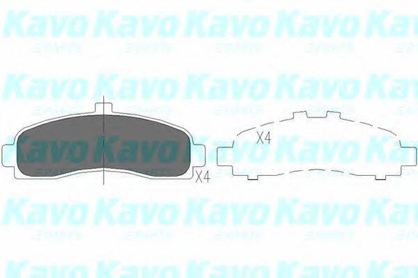Комплект гальмівних колодок, дискове гальмо KBP-6505 KAVO PARTS