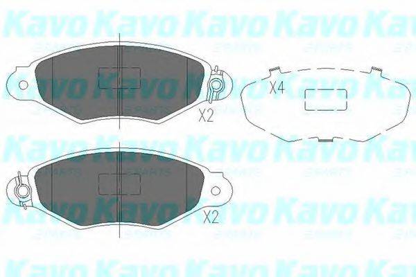 Комплект гальмівних колодок, дискове гальмо KBP-6565 KAVO PARTS