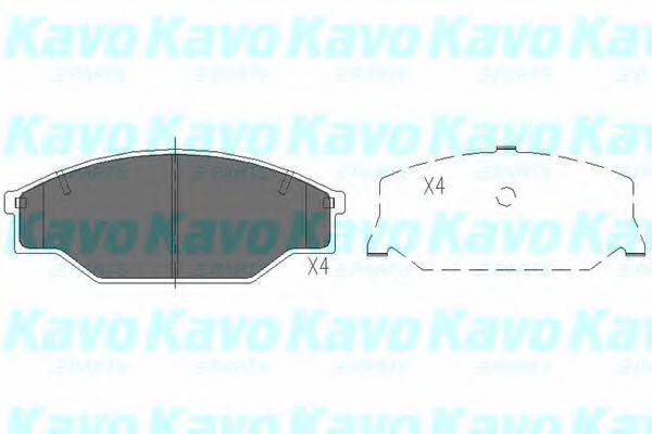 Комплект гальмівних колодок, дискове гальмо KBP-9001 KAVO PARTS