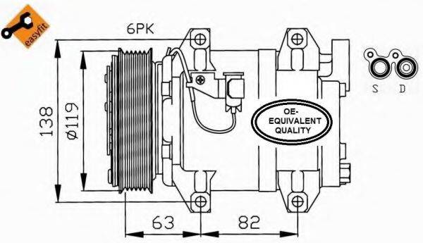 Компресор, кондиціонер 32211 NRF