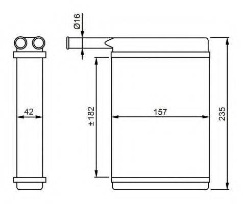 Теплообмінник, опалення салону 52221 NRF