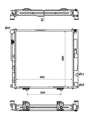 Радіатор, охолодження двигуна 53876 NRF