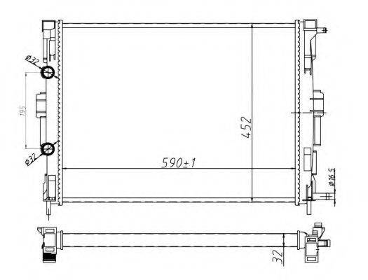 Радіатор, охолодження двигуна 58329A NRF
