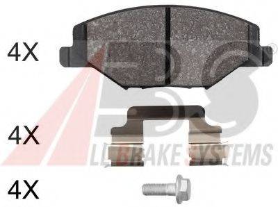 Комплект гальмівних колодок, дискове гальмо 37957 A.B.S.