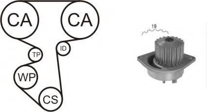 Водяний насос + комплект зубчастого ременя WPK-160001 AIRTEX