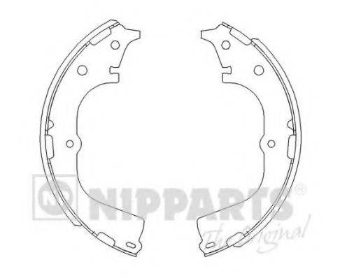 Комплект гальмівних колодок J3502046 NIPPARTS
