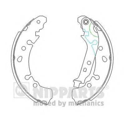 Комплект гальмівних колодок N3502091 NIPPARTS