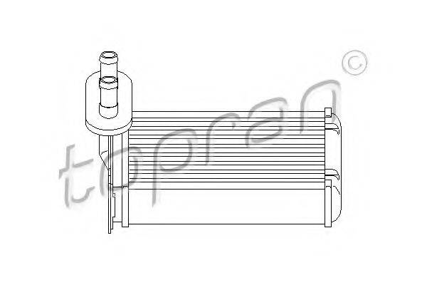 Теплообмінник, опалення салону 103 147 TOPRAN