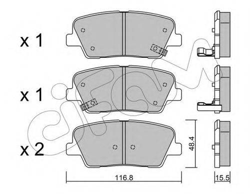 Комплект гальмівних колодок, дискове гальмо 822-901-0 CIFAM