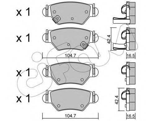 Комплект гальмівних колодок, дискове гальмо 822-259-0 CIFAM