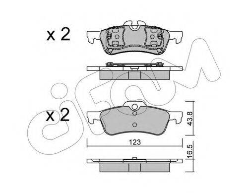 Комплект гальмівних колодок, дискове гальмо 822-556-0 CIFAM