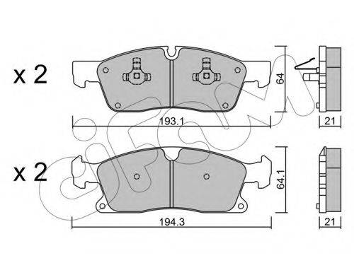 Комплект гальмівних колодок, дискове гальмо