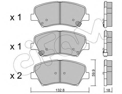 Комплект гальмівних колодок, дискове гальмо