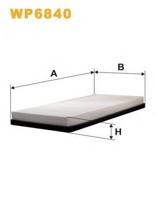 Фільтр, повітря у внутрішньому просторі WP6840 WIX FILTERS