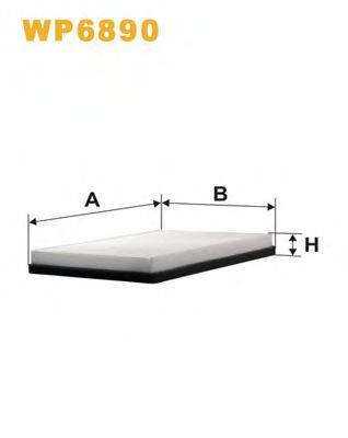 Фільтр, повітря у внутрішньому просторі WP6890 WIX FILTERS