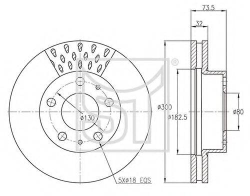 гальмівний диск 03.110.2600.060 ST-TEMPLIN
