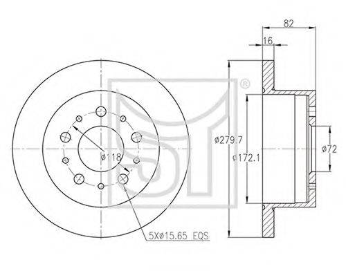 гальмівний диск 03.110.2600.100 ST-TEMPLIN