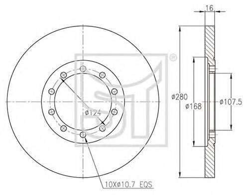 гальмівний диск 03.110.2600.150 ST-TEMPLIN
